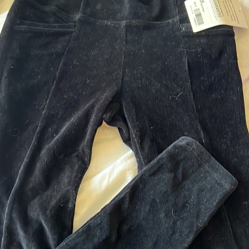 Athleta Blk velour leggings